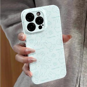 Cute White Phone Case with Cartoon Design